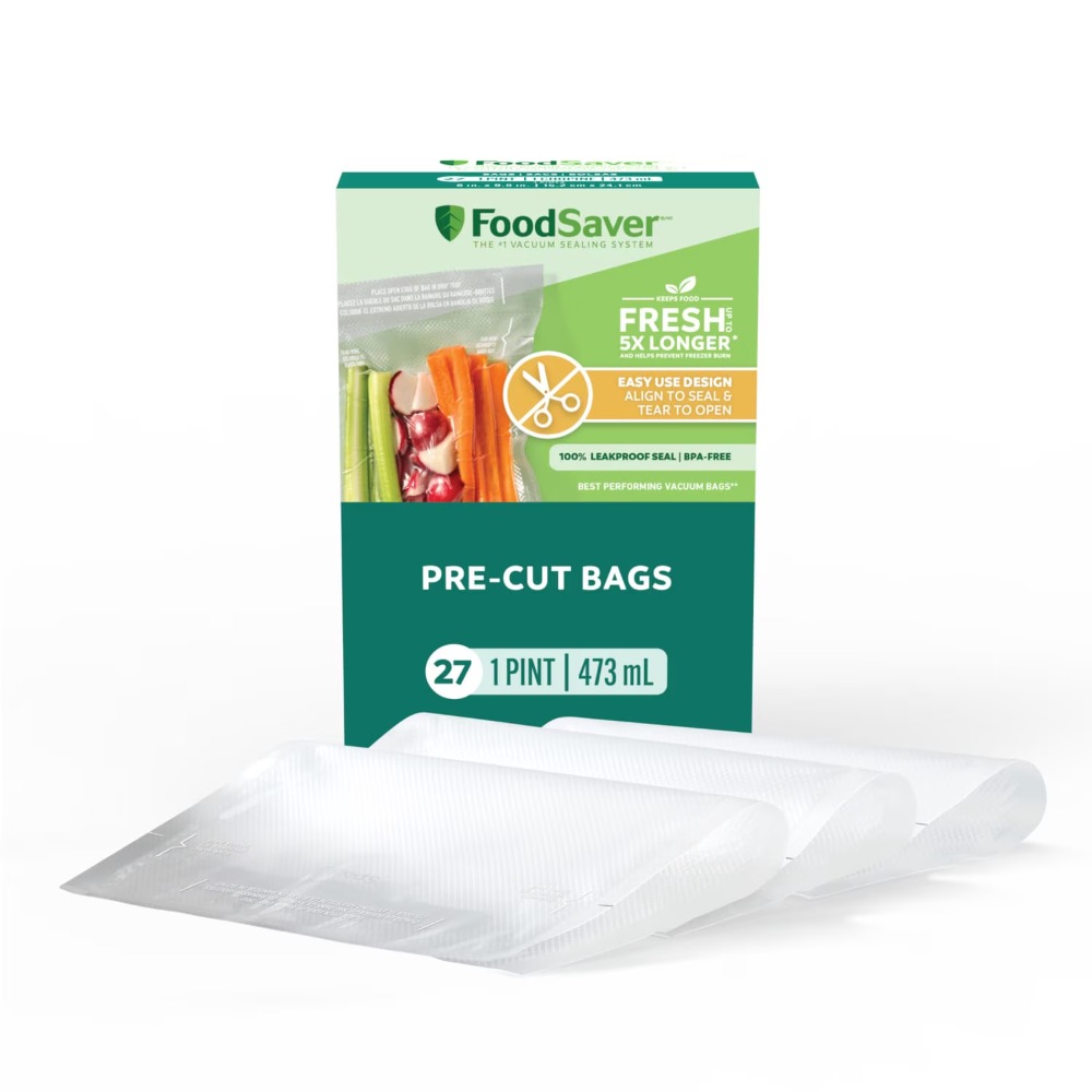 Meal Prep Cutting - Sacchetti sottovuoto FoodSaver da 1 litro,