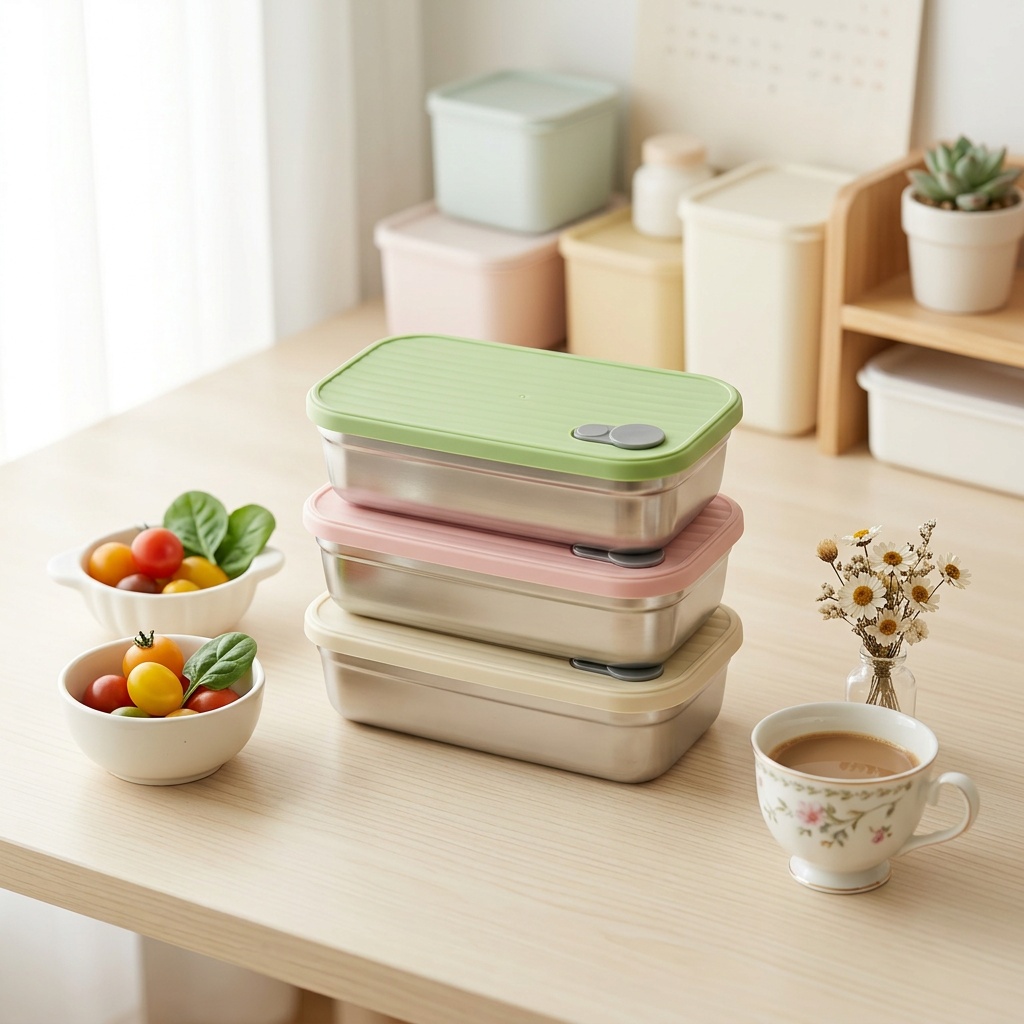 Meal Prep Kinder - Contenitore per Pranzo in Acciaio Inox,