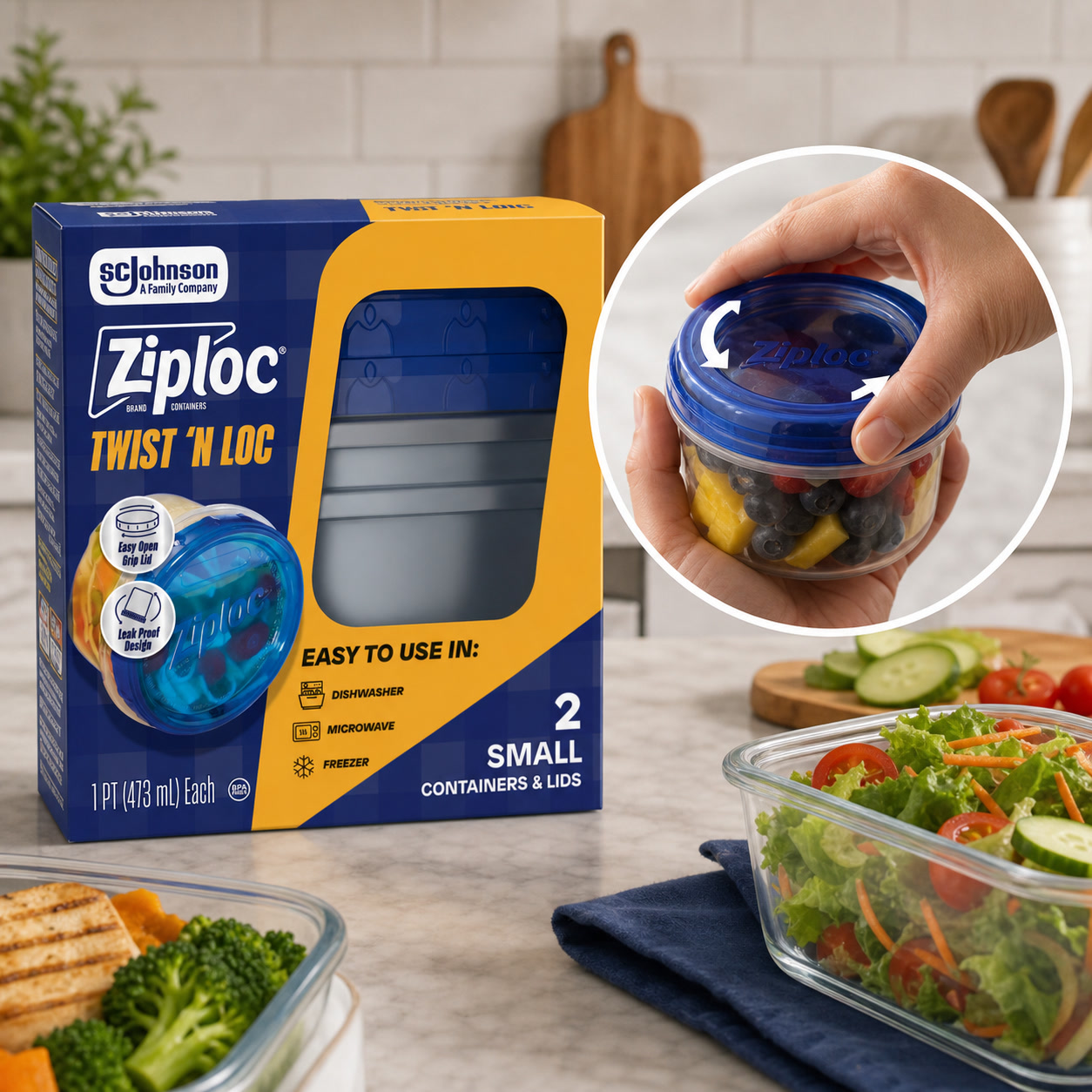 Meal Prep Bowl - Contenitori per Alimenti con Chiusura a
