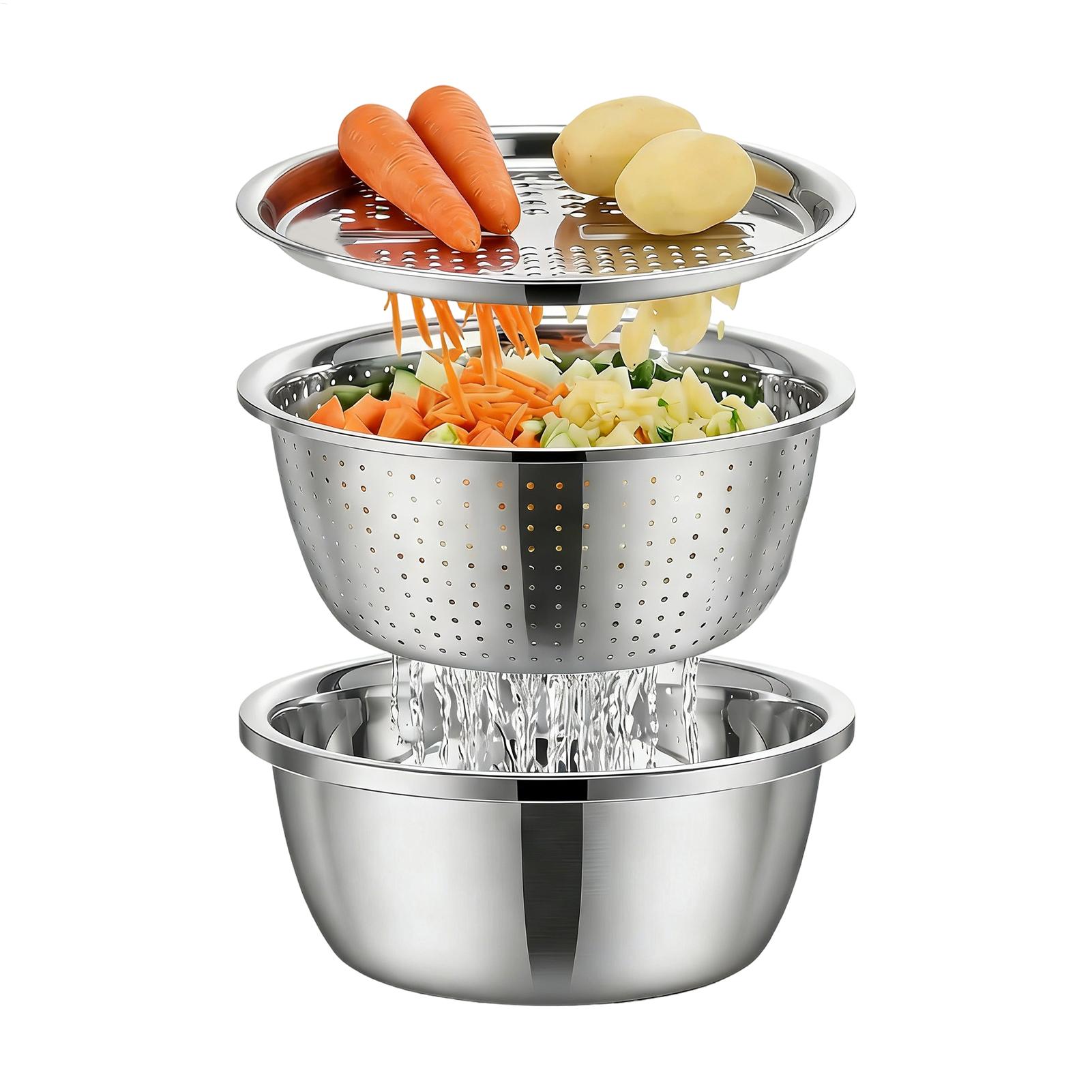 Meal Prep Rice - Cestello Scolapasta in Acciaio Inox 26cm,