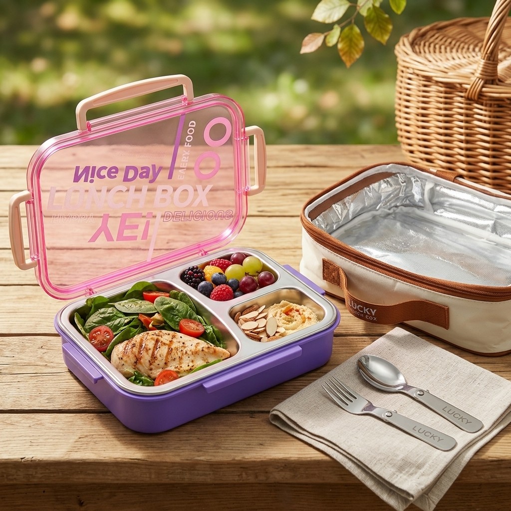 Meal Prep Kinder - Contenitore per Alimenti in Acciaio Inox