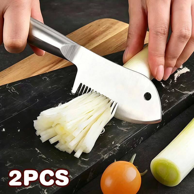 Meal Prep Cutting - 2 coltelli per sminuzzare cipollotti in