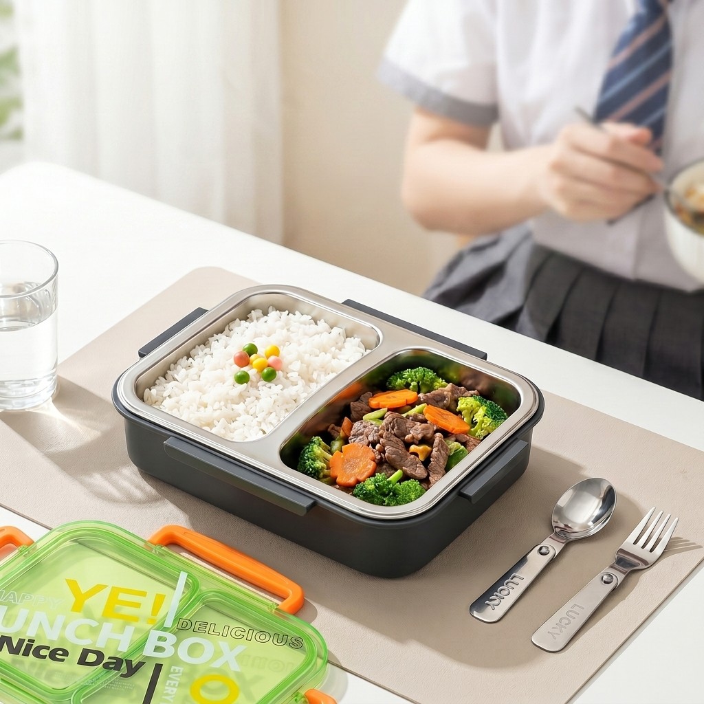 Meal Prep Kinder - Contenitore per Pranzo in Acciaio Inox