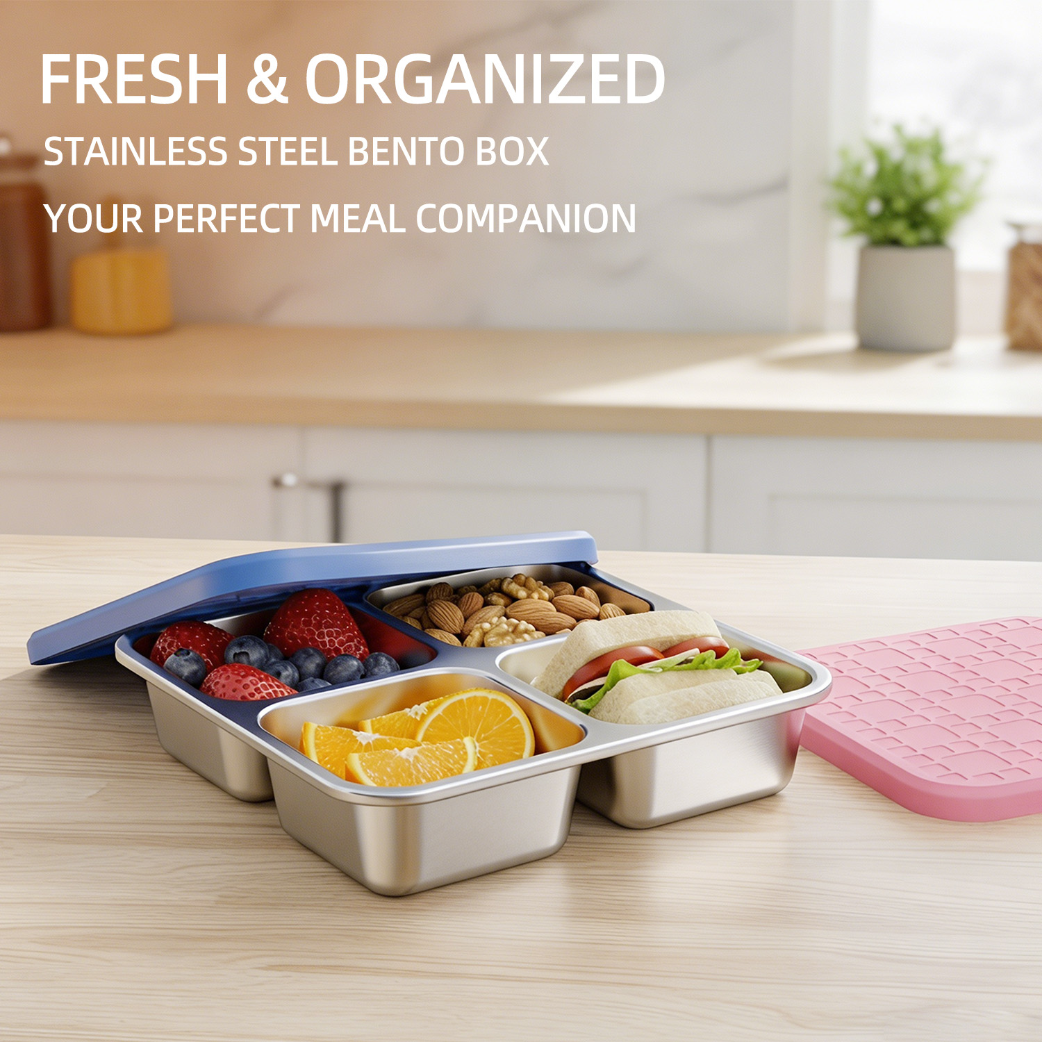 Meal Prep Bowl - Contenitore per Pranzo in Acciaio Inox