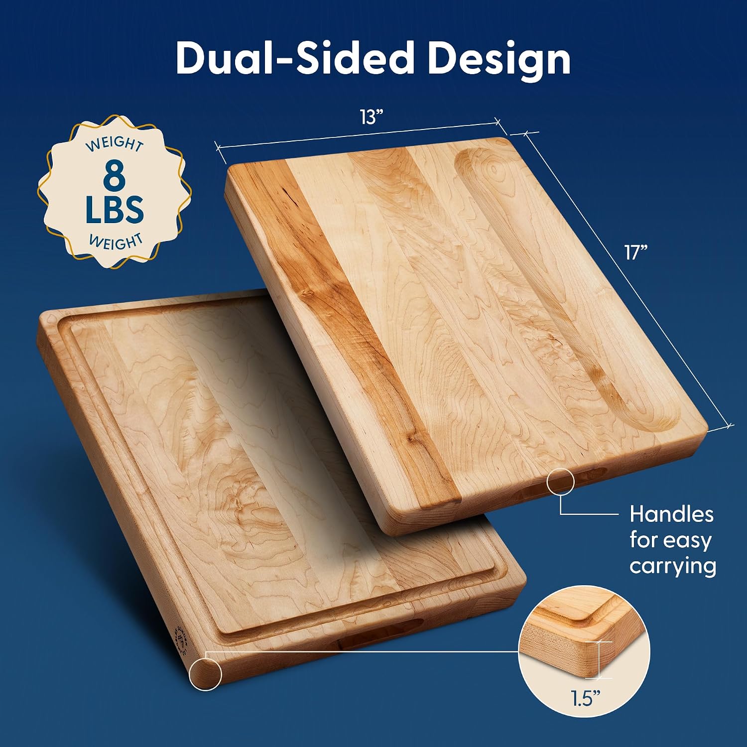 Tagliere in legno di acero dur - Meal Prep Cutting recensione e prezzo