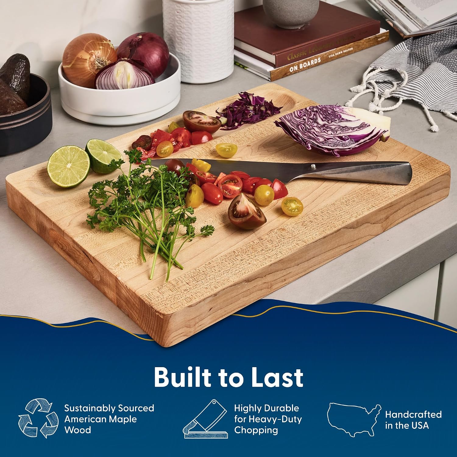 Tagliere in legno di acero dur - Meal Prep Cutting recensione e prezzo